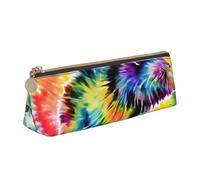 GUOLGP Bear Dancing - Estuche para lápices con estampado de teñido anudado, gran capacidad, 8.3 x 2.2 x 2.4 pulgadas, bolsa triangular para uso diario