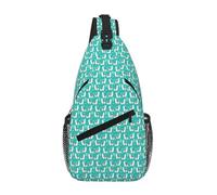 GUOLGP Bonita mochila cruzada unisex con estampado de llama blanca y cactus para viajes, senderismo, uso diario, mochila de hombro de moda