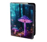 GUOLGP Cartera unisex con estampado de hongos mágicos para pasaporte, viajes, vacaciones, documentos ligeros y seguros