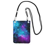 GUOLGP Cool Star River - Bolso cruzado para teléfono con estampado de río, a la moda, delgada, ligera para viajes, correr, senderismo, compras, Black, Talla única