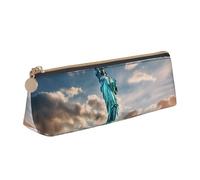 GUOLGP Estuche con diseño de Estatua de la Libertad en Nueva York, elegante, gran capacidad, 8.3 x 2.2 x 2.4 pulgadas, bolsa triangular Daily Essentials
