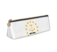 GUOLGP Estuche con diseño de la bandera del estado de Rhode Island, de gran capacidad, 21 x 5 x 6 cm, bolsa triangular para uso diario