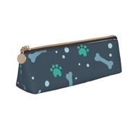 GUOLGP Estuche para lápices con estampado de huesos y garras de perro, gran capacidad, 8.3 x 2.2 x 2.4 pulgadas, bolsa triangular Daily Essentials