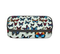 GUOLGP Estuche para lápices de gran capacidad con estampado de mariposa y violonchelo, espacioso, para estudio, suministros escolares, viajes, Black, Talla única