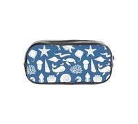 GUOLGP Estuche transparente para lápices con estampado de vida marina subacuática, para estudiantes, niños y niñas, bolsa organizadora de papelería transparente