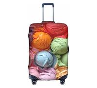GUOLGP Funda decorativa para maleta, lavable, con cremallera oculta, con estampado de helados, muchos colores, White, L