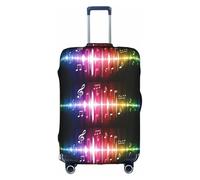 GUOLGP Funda decorativa para maleta, lavable, con cremallera oculta, con estampado de música, protector de equipaje de viaje, White, XL