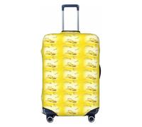 GUOLGP Funda universal para maleta de viaje con estampado de papas fritas, elástica, lavable, con doble cara, Black, XL