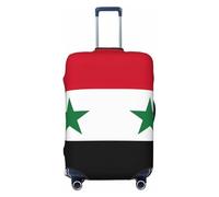 GUOLGP Funda universal para maleta, elástica, lavable, con estampado de bandera de la República Árabe Siria, doble cara, Black, L