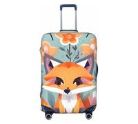 GUOLGP Funda universal para maleta, elástica, lavable, con estampado de flores de zorro, de doble cara, Black, S