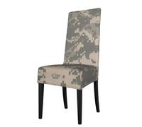 GUOLGP Fundas protectoras impermeables para sillas de comedor con estampado de camuflaje digital del ejército