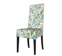GUOLGP Fundas protectoras impermeables para sillas de comedor con estampado de flores verdes