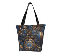 GUOLGP Gears Clock - Bolso de hombro de verano con estampado del siglo de bronce, bolsa de viaje, playa, salidas diarias, viajes diarios, accesorio para mujeres y hombres