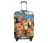 GUOLGP Hermosa funda decorativa para maleta con cremallera oculta, lavable, con estampado de Italia, protector de equipaje de viaje, White, L