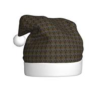 GUOLGP Hermoso sombrero de Navidad con estampado de alas de polilla, gorro de Papá Noel, celebraciones, unisex, accesorio de disfraz de fiesta de Navidad