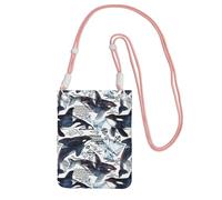 GUOLGP Killer Whale - Bolso cruzado para teléfono con estampado de ballena, delgada, ligera, para viajes, correr, senderismo, compras, Pink, Talla única