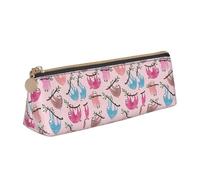 GUOLGP Naughty Sloth - Estuche para lápices con diseño de perezoso elegante, gran capacidad, 8.3 x 2.2 x 2.4 pulgadas, bolsa triangular para uso diario