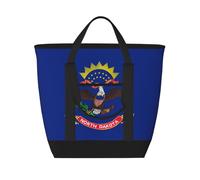GUOLGP North Dakota State Flagprint - Bolsa de hombro aislada de gran capacidad para mujer y hombre, playa, picnic, entrega de alimentos