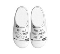 GUOLGP Not All Who Wander Are Lost - Pantuflas de casa lavables con suela de TPR, unisex, para interiores y exteriores