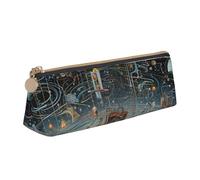 GUOLGP Physics Print - Estuche para lápices con diseño de impresión de gran capacidad, 8.3 x 2.2 x 2.4 pulgadas, bolsa triangular para uso diario
