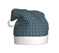 GUOLGP Sombrero de Navidad con estampado abstracto de ciencia química, gorro de Papá Noel, celebraciones, unisex, accesorio de disfraz de fiesta de Navidad