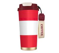 GUOLGP Taza de viaje de acero inoxidable con estampado de bandera austriaca, recipiente para café, oficina, escuela, camping
