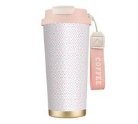 GUOLGP Taza de viaje de acero inoxidable con estampado de cactus y flamenco tropical, contenedor de café, para oficina, escuela, camping