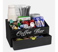 Guolich Organizador de Café y Té-Caja de Madera para Accesorios de Cafetera