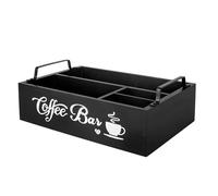 Guolich Organizador de Café y Té-Caja de Madera para Accesorios de Cafetera
