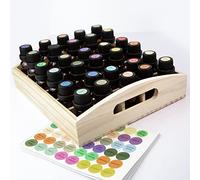 Guolich Rose Flower Caja de Almacenaje de Madera de Aceites Esenciales y Aromaterapia Contiene de 5 a 15 ml de Aceites Esenciales para Perfumes, Cosméticos, Joyas, Esmaltes de Uñas, Minerales