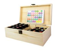 Guolich Rose Flower Caja de Almacenaje de Madera de Aceites Esenciales y Aromaterapia Contiene de 5 a 15 ml de Aceites Esenciales para Perfumes, Cosméticos, Joyas, Esmaltes de Uñas Minerales