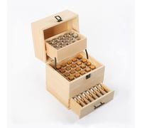 Guolich Rose Flower Caja de Almacenaje de Madera de Aceites Esenciales y Aromaterapia Contiene de 5 a 15 ml de Aceites Esenciales para Perfumes, Cosméticos, Joyas Esmaltes de Uñas Minerales 59 Ranuras