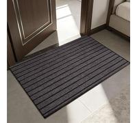GUOLIXIA Alfombra de Entrada Interior 55 x 66 cm para Una Entrada Limpia Felpudo para Puerta de Exterior Varios Tamaños para Recibidor Pasillo, Cocina, Dormitorio, Gris