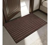 GUOLIXIA Alfombra de Entrada Interior 55 x 66 cm para Una Entrada Limpia Felpudo para Puerta de Exterior Varios Tamaños para Recibidor Pasillo, Cocina, Dormitorio, marrón