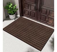 GUOLIXIA Felpudo Entrada Casa 80 x 100 cm para Una Entrada Limpia Alfombrilla de Exterior e Interior para Puerta Principal, Balcón, Jardín, marrón