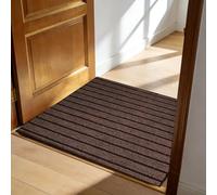 GUOLIXIA Tapete de Bienvenida 90 x 166 cm Impermeable, Lavable para Atrapar Suciedad Alfombrilla de Entrada Exterior e Interior para Recibidor Pasillo, Cocina, Dormitorio, marrón
