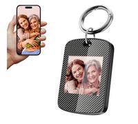 GUOMIS Marcos Fotos Digital,1.5Pulgadas Fotos,Marco Digital con resolución de 200× 200,Permite Cargar fotografías, Texto e información de Contacto de Emergencia. (Negro Azabache)