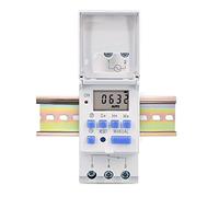 GUOQGXAY 1 interruptor de temporizador de relé digital programable de 7 días, CA 220 V, 230 V, 12 V, 24 V, 48 V, 16 A