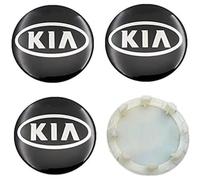 GuoQingSu 4Pcs Coche Rueda Centrales Tapas para KIA K3 K5,Tapacubos Aluminio Buje Badge Emblema Auto Llantas Centro Decorativa Cubierta Accesorios,Black