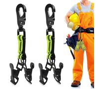 GUOSIYAO Porta Guantes 2Pcs Guante Clip De Bombero Clip De Guante Con Mosquetón Metálico Clip De Guante De Trabajo Para Guantes De Bombero Para Colgar Máscaras Toallas (Verde doble abrazadera)