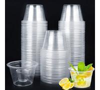 GUOSIYAO Vasos plastico duro Vasos de chupito jaeger bombs 175+25ml Plastico vasos chupito 100 pcs Copas Plastico ideal para Jagerbomb Redbull y Jagermeister