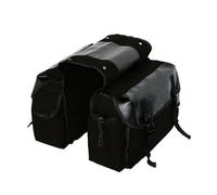 GUOXIAD Bicycle Canvas Rear Pannier Bag, Bike Storage Pouch Tool Packs, Large Capacity Double Side Riding Pouch(Black)