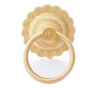 GUOXIAD Manija De Cobre, Aldaba De Pétalo Antigua, Juego De Tirador De Aro For Puerta, Decoración Resistente Con Lazo For Puerta(Brass Plum Trim 10.5cm)