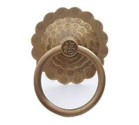 GUOXIAD Manija De Cobre, Aldaba De Pétalo Antigua, Juego De Tirador De Aro For Puerta, Decoración Resistente Con Lazo For Puerta(Antique Brass Plum Trim 17.5cm)