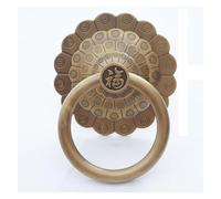 GUOXIAD Manija De Cobre, Aldaba De Pétalo Antigua, Juego De Tirador De Aro For Puerta, Decoración Resistente Con Lazo For Puerta(Antique Brass Plum Trim 10.5cm)