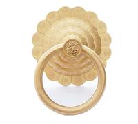 GUOXIAD Manija De Cobre, Aldaba De Pétalo Antigua, Juego De Tirador De Aro For Puerta, Decoración Resistente Con Lazo For Puerta(Brass Plum Trim 14cm)