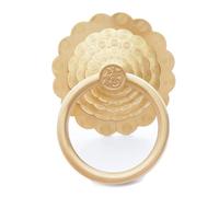 GUOXIAD Manija De Cobre, Aldaba De Pétalo Antigua, Juego De Tirador De Aro For Puerta, Decoración Resistente Con Lazo For Puerta(Brass Plum Trim 17.5cm)