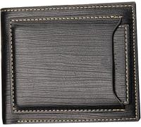 GUOXU Carteras, Carteras for Hombre, Tarjetero Minimalista súper Delgado con Bolsillo Frontal for Tarjetas de crédito, Billetes, Bolsillo for Monedas, Ventana for identificación(Black)