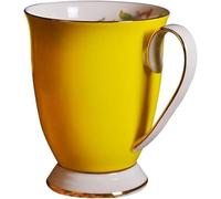 GUOXU Taza de café con leche concentrado de cerámica de porcelana de hueso, taza for bebidas, taza for desayuno con té de piña, adecuada for bebidas mezcladas con agua