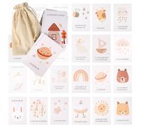 GUOYIHUA Tarjetas de afirmación para niños, 12 tarjetas | 24 diseños tarjetas de mutaje, tarjetas motivacionales, tarjetas de atención plena para niños, para fortalecer la confianza en sí mismos,